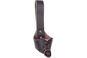 Battle-Merchant Supporto per cintura in vera pelle | corno di bere medievale vichingo LARP