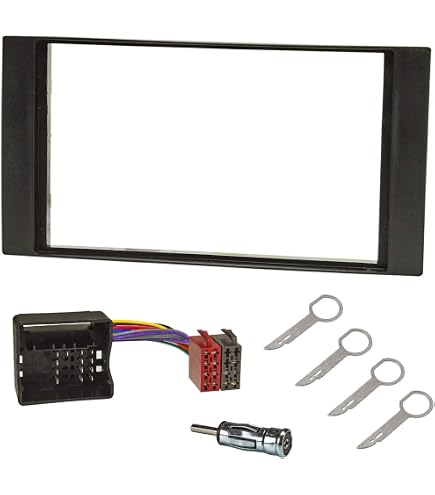 Cadre Adaptateur Autoradio 2 DIN Pour Ford Fiesta 2002-2006 Et Fusion 2002-2005 – Noir ABS