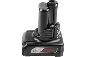 Yangers 12 V 6 A Li-Ion Ersättningsbatteri för Bosch 12 V System Batteri Verktyg, Lämpligt för Batterier BAT411 BAT412 BAT413