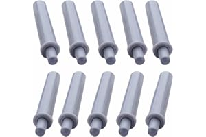 FYHJNC 10Pcs Soft Close Dampers, Gray Hydraulic Cabinet Door Buffers, Concealed Quiet Closing Mechanism for Cabinet Doors and Drawers (60mm Length)