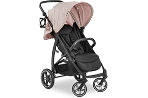 hauck Passeggino Leggero Rapid 4D per Bambini dalla Nascita fino a 22 kg con funzione Reclinabile, Pneumatici in Gomma, Portabicchieri, UPF 50+, Passeggino Compatto, Cestino XL fino a 3 kg - Rosa