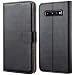 Produktbild Peakally Samsung Galaxy S10 Plus Hülle, Premium Leder Tasche Flip Wallet Case [Standfunktion] [Kartenfächern] PU-Leder Schutzhülle Brieftasche Handyhülle für Samsung Galaxy S10 Plus-Schwarz