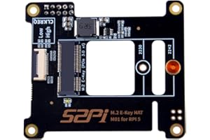 GeeekPi M01 PCIe M.2 E-Key NVMe SSD PCIe Peripheral Board Top for Raspberry Pi 5, Support M.2 E-Key NVMe SSD 2230/2242