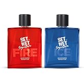 Set Wet Perfume for Men ICE & FIRE 100ml X 2 Packs