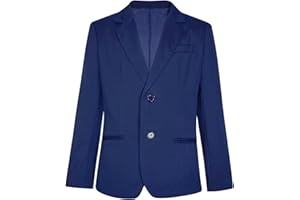 Nyeemya Blazer para Niños Formal Slim Fit Chaqueta de Traje Recto de Manga Larga Abrigos Traje de Novio para Boda Ceremonia Fiesta Outfits