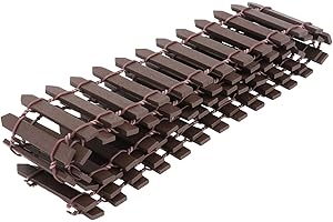 OUNONA Mini recinzione in miniatura, per giardino delle fate, terrario, casa delle bambole, decorazione da giardino (caffè/100 cm x 5 cm)