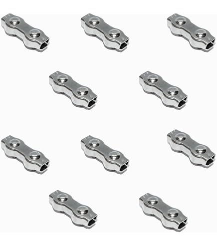 10 Serres à Câbles 1-2mm - Pinces Double Extrémité Acier Pour Fixation Rapide