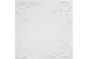 10 m² de Dalles de plafond XPS - Dalles décoratives légères et indéformable - 50x50cm Hexim No.101