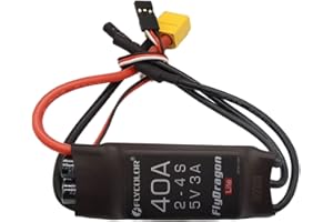 Flycolor 40A ESC 2-4S regolatore elettrico di velocità 5v 3A BEC con XT60 & 3.5mm Bullet plugs per RC Drone Airplane Motori Brushless