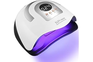 JOFLVA UV Lampe Nägel 380W, 81 LED Gelnagellack UV Lampe, UV Lampe Gelnägel, 4 Timern LCD Display, Auto-Sensor Schnell Nageltrockner Geeignet für alle Nagellampe für Maniküre Haus und Salon