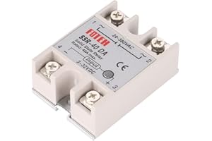 Akozon AUTO jednofazowy moduł przekaźnika statycznego DC-AC SSR-40DA 25A + przekaźnik półprzewodnikowy 5V 220V