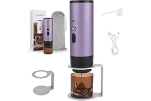Zoelele 3 en 1 Machine à Café Portable,CafetièRes Expresso à Capsules, Sans Fil & Auto-Chauffante, 15Bar, 90ML, Peut préparer 50 tasses de café, Pour Bureau Camping Voiture Voyage (Viola notturno)