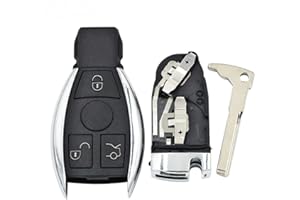 ONETOP1 3 Tasten Smart Car Key Taste Ersatzgehäuse autoschlüssel gehäuse funkschlüssel schlüssel Punto für Mercedes Benz A C E R S CL GL SL CLK SLK Old Type mit 2 Batteriehalter Fernsteuerung