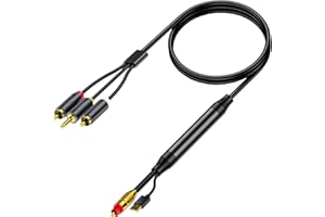AMANKA DA Wandler 192KHz DAC Digital zu Analog Audio Konverter Optisch SPDIF Toslink zu L/R RCA Audio Adapter, mit 3,5 mm Klinkenausgang und Netzadapter für HDTV DVD Xbox Sky Blu-Ray-Player[1.5M]