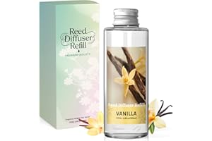 Scent-Hi Reed Diffuser Refill Oil 200ml, Vanilla Scented Oil Refill for Reed Diffuser, Home Fragrance for Home & Office Decor