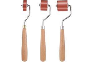 TUCNOEU 3pcs Rubber Brayer Rollers,Brayer Ink Roller with Comfort Grip,Brayer Rollers for Crafting,Printing,Printmaking