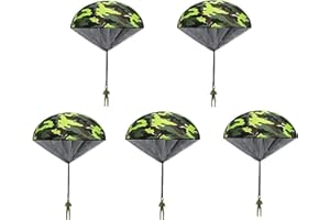 YITAOCITY 5 Packs Parachute Men Tangle Free Outdoor Flying Parachute Men Toys Hand Throwing Watching Landing Toy No Battery Flying Army Parachute Toys(Army Green)