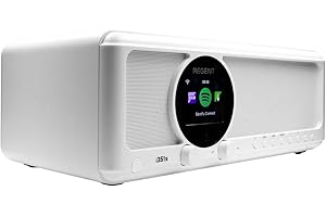 Ferguson - Radio Internet DAB+ Wi-Fi - Regent i351s Spotify Connect/AUX/USB/Bluetooth - Radio Bluetooth: altoparlante, Hi-Fi, FM - Doppia sveglia, telecomando - IN/OUT singolo - (bianco)