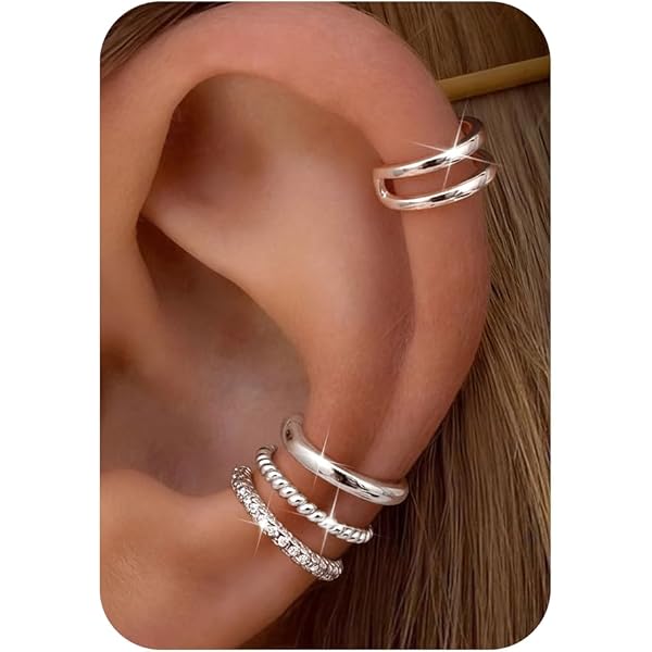 Ear cuff tripla barra argento LOTUS Silver lp3353-9