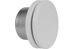 VENTILAND Difusor de ventilacion | Difusor aire acondicionado | Valvula de Techo o Pared para cocina, baño | Rejilla de Ventilación redonda ajustable en Chapa Acero | Boca de extracción (Plana, ø100mm)