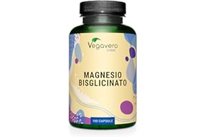 Magnesio Bisglicinato | 400 mg di Magnesium Elementare | Altamente Biodisponibile | Contro Stanchezza e Affaticamento | Certificato in Laboratorio | Vegavero