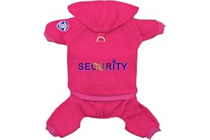 IZEFIA Sudadera con Capucha para Perros Ropa de Security Chándal Mono de 4 Piernas Suéter de Lana Sudadera de Invierno Sudaderas con Capucha de Algodón Cálido para Perro Pequeño Gato Mediano Grande