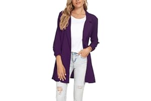 MINTLIMIT Women Long Lapel Blazer Tailored Long Sleeve Oversized One Button Coat Jacket Formal Suit