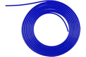 LUXERAD Blue High Performance Silicone 5mm Vacuum Hose ID= 0.19" OD= 0.39"/10mm Length=3m Silicone Vacuum Hose Line Tube Pipe Universal