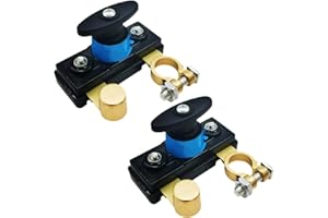 KIKAWORD Battery Isolator Switch 12v, 2 Pack Kill Switch, Isolator Pure Copper Car Battery Power Cut-off Breaker Suitable for 12v/24v Systems in Cars, Trucks, Boats and Rvs