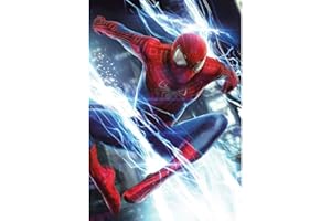 HUANNY Kit de peinture diamant pour adultes et enfants, peinture à strass ronds avec diamants, point de croix, art diamant et pois (Spider-Man 30,5 x 40,6 cm)