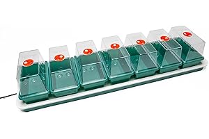 AMOS Eezy Grow 7 Electric Heated Propagator – Indoor Seed Starter Kit for Faster Germination & Healthy Root Growth Ideal for Herbs, Vegetables & Cuttings Compact Greenhouse with UV Light Compatibility