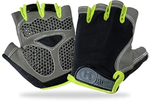 IvyLife Guanti Bici da Ciclismo Estivi Mezze Dita per Bicicletta Moto Arrampicata Montagna Corsa Sport Palestra Fitness Traspirante Antiurto Antiscivolo da Uomo e Donna