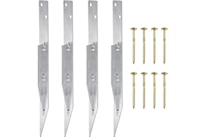 TRIBECCO® 4 ancrages au sol pour balançoire, 8 vis Torx à bois, ancrage au sol, balançoire, pour stabilisation, ancrage au sol pour maisons de jeu, tours de jeu, balançoires, etc.