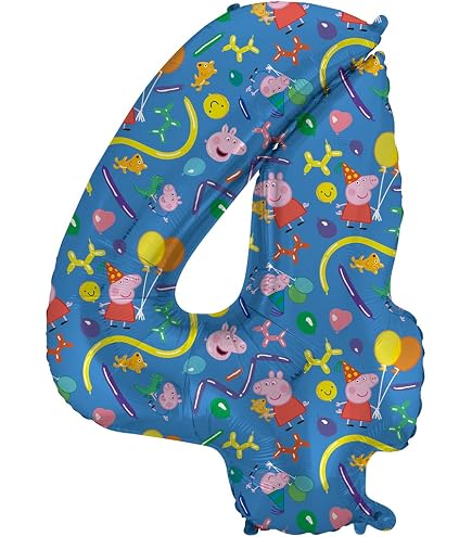 Peppa Pig Folienballon Für Kindergeburtstag | 25x77 Cm | Für Luft & Helium | Wiederverwendbare Party-Deko