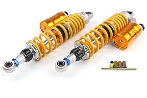 Artudatech Rear Shock Absorber, Pair 360MM Adjustable Rear Shock Absorber for Yamaha XJR 1300, H-O-N-D-A CB750 CB1000 CB1100 CB1300, SU-ZU-KI GSX 1400
