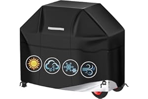 OZYAN BBQ Cover, 210D Gas Bbq Grill Covers, Windproof, Rip-Proof, Outback Barbecue Cover Fits Weber Bbq, Brinkmann, Char Broil, Outback (145x61x112cm)