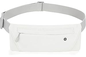 WHIPPY Running Belt for Phone Bag Running Gifts for Women Fanny Pack for Men Elastic Runners Money Belt Phone Holder Hiking Waist Pack, White