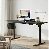 adornist - Y&uuml;ksekliği Ayarlanabilir Ergonomik Bilgisayar & &Ccedil;alışma Masası - Tek Motorlu (2 Hafızalı) (Siyah, 120 * 60)