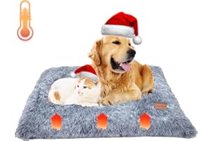 Little Bean Self Heating Pad for Dogs and Cats Heated Cat Bed Soft Warm Dog Mat Non-Electric Warming Pet Mat for Outdoor and Indoor Large Kittens Small Puppy Pets (L)