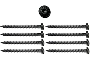 foto-kontor 8 Assy Panhead Spezial Holzschrauben 4x45mm in schwarz Gewinde asymmetrisch Lautsprecherschrauben