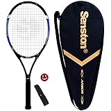 Senston Racchetta da Tennis da 27'', Racchette Tennis con Borsa, Grip da Tennis, Smorzatore di Vibrazioni, Presa e Controllo 