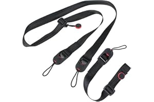 SSKHE 2 Pièces Sangle Appareil Photo,Caméra Courroie Universelle,Caméra Courroie d'Épaule,Longueur Réglable Courroie d'Épaule,La sangle de l'appareil photo Compatible Avec Sony Canon, Partir En Voyage