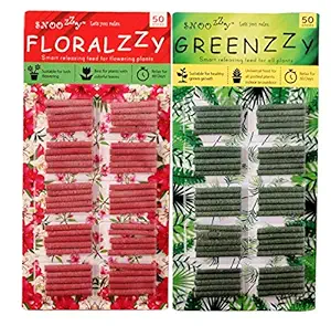 SNOOZZY Combo Pack of ONE GREENZZY and ONE FLORALZZY Packet 50 Sticks Each Total 100 Sticks