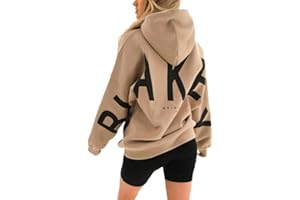 LSEEKA Backprint Hoodie Damen Mit Blakely Aufdruck Oversize Pullover Mit Kapuze Sweatshirt Baumwolle Freizeit Kapuzenpullover Langarm Oberteile Langarmshirt Tops