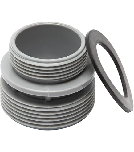 Lot De 2 Raccords PVC Pour Tuyaux 40 Mm - Douille Et Embout Adhésif Gris - Pression Max 16 Bar