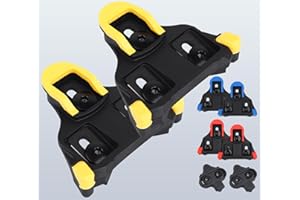 NAACOO Bike Cleats -Compatible with Shimano SPD-SL Pedals/SM-SH10 SH11 SH12 Cleats, Indoor Outdoor Peleton Spin Cycling Pedals Shoes Cleat & Road Bicycle Clips
