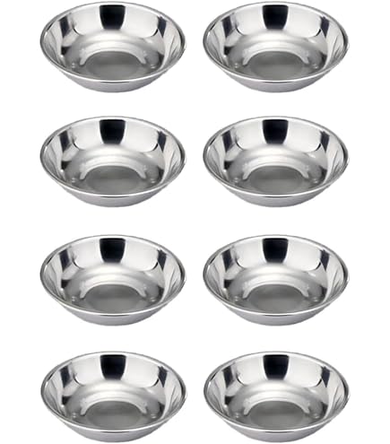 6 Ciotoline Salsa In Acciaio Inox - 6 Cm, Per Sushi, Aperitivi E Condimenti