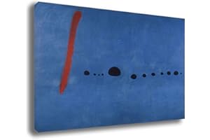 PRINTERLAND.IT Quadro Moderno MIRO' Mirò Blue Quadri moderni da Parete grande XXL Stampa su tela Canvas Decorazione muro Murale pittori arte Soggiorno Arredo Camera da letto Cucina (Mirò, 70x100 centimetri)