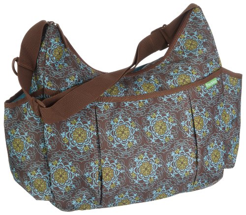 Imagen 1 de Okiedog 60028 Gala Messenger - Bolso bandolera para pañales y cambiador, color marrón y turquesa