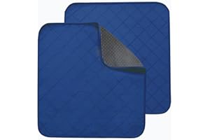 RIQINXIN wasserdichte Waschbare Inkontinenz Stuhlunterlage 2er Set Saugfähige Inkontinenz Sitzauflagen Inkontinenzunterlage 54x56cm Blau
